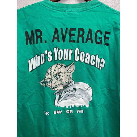 Vintage Malcolm XC Shirt Yoda Graphic Green Tee Medium 2005 2000s - Picture 6 of 9